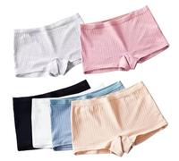 XWSM 6Pack Women's Boyshorts Underwear Girl Students Ladies Panties Soft Boxer Briefs High Waisted Cotton Sports Shorts (Color : Multi-colored, Size : M/Medium)
