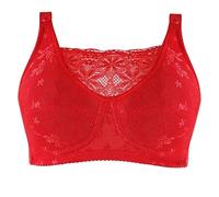 XWSM Cotton Mastectomy Bra Bandeau Women Post Surgical Care Bralettes Tube Top with Prosthesis Pockets Nursing Sports Underwear (Color : Red, Size : 40/90C)