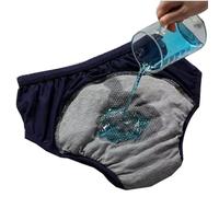 XWSM Incontinence Underwear Panties Cotton Knickers Pants Reusable Adult Period Leakproof Control Briefs For Elderly Men Women Disability (Color : Blue, Size : L/Large)