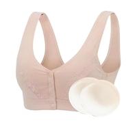XWSM Mastectomy Bra with Front Closure, Post-Surgery, with Silicone Breast Prosthesis Pockets, Bralette Top, Lingerie for Women (Color: Skin, Size: XL/X-Large)