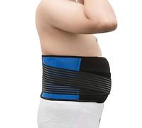 XWSM S-6XL Plus Size Waist Back Brace Support Belt Lower Lumbar Decompression Belt For Men Women Back Pain Relief Body Shaper Belt Post Surgery Girdles (Color : Blue, Size : XXXL/XXX-Large)