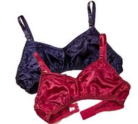 XWSM Smooth Satin Silk Bra Triangle Bralette Tops Women's 100% Double Sided Mulberry Silk Wirefree Bra Unpadded Underwear (Color : N, Size : 40/90AB)