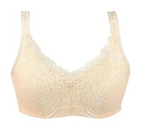 XWSM Thin Bra With Pocket Mastectomy Bras Post Surgery Bralette Lace Lingerie Middle Elderly Women Wireless Daily Brassiere Top (Color : Beige, Size : 90/40A)