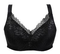 XWSM Thin Bra with Pocket Mastectomy Bras Post-Surgery Bralette Lace Lingerie Older Women Medium Wireless Daily Bra Top, Black, 38B