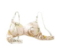 XWSM Ultra Soft Cup 100% Mulberry Silk Bra Double-Sided Silk Women's Wireless Bras Daily Bralette Full Coverage Lingerie Top (Color : D, Size : 95/42AB)