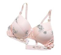 XWSM Ultra Soft Cup 100% Mulberry Silk Bra Double-Sided Silk Women's Wireless Bras Daily Bralette Full Coverage Lingerie Top (Color : B, Size : 80/36AB)