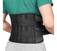 XWSM Waist Support Belt Lumbar Back Brace For Men Women Pain Relief Back Support Belt Breathable Posture Corrector For Herniated Disc Sciatica Scoliosis (Color : Black, Size : XL/X-Large)