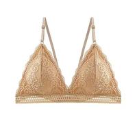 XWSM Women's Silk Satin Triangle Bralette Bra With Adjustable Strap Soft Cup Wireless Bra Smooth Top For Women Girls Teens (Color : Gold, Size : M/Medium)