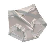 XWSM Womens Underwear 100% Mulberry Silk Knickers Pants Panties Shapewear High Waist Seamless Control Briefs Soft Lingerie Shorts Waist Trainer (Color : Grey, Size : L/Large)