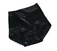 XWSM Womens Underwear 100% Mulberry Silk Knickers Pants Panties Shapewear High Waist Seamless Control Briefs Soft Lingerie Shorts Waist Trainer (Color : Black, Size : L/Large)
