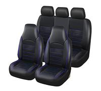 Xwthsch Auto Seat Covers PU Leather Front Car Seat Covers Auto Interior Protector 2PIECE Seat Cover(Blue-5PCS)