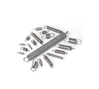 XWTOOL 1.2mm 304 Stainless Steel Extension spring O Hook Tension Cylindroid Helical Pullback Tension Coil Spring Wire Dia 1.5mm (Size : 80mm(2pcs), Color : 10MM_1.5MM)