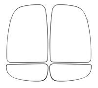 XWVROEQCQ Compatible With Ram For ProMaster Van 2013-2022 Left Right Car Wing Mirror Glass Heated Car Heated Mirror Glass Wing Mirror Glass Heated Car Mirror Glass(Upper and Lower pair)