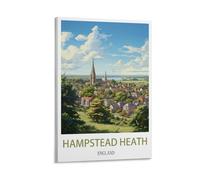 XWYMXZ Hampstead Heath England Vintage Travel Poster Tree 20x30inch(50x75cm) Wall Art Picture Print Canvas Art Poster Modern Family Bedroom Decor