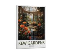 XWYMXZ Kew Gardens London Vintage Travel Posters Landscape 08x12inch(20x30cm) Wall Art Picture Print Canvas Art Poster Modern Family Bedroom Decor