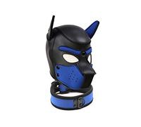 XWYWP Halloween mask Fashion Dog Head Mask Halloween Role Play Puppy Cosplay Full Head with Ears Nightclub Performances Party FS