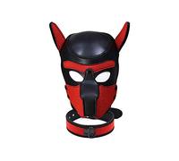 XWYWP Halloween mask Fashion Dog Head Mask Halloween Role Play Puppy Cosplay Full Head with Ears Nightclub Performances Party GS