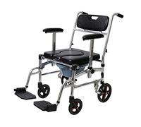 XWZJY Bariatric Toilet Seat Controlled Adaptable Shower Commode Chair With Footrests, Wheeled Bathroom Chair for Elderly, Disabled,Bathroom Aid for Mobility Easy Transfer