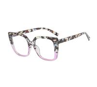 XWZSHMH Anti-Blue Light Rainbow Square Eyeglasses Frames Vintage Colorful Frame Women