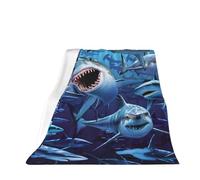 XWZSHMH Funny Shark Blanket Wool Blanket Soft Microfiber Warm Plush Comfortable Bed Blanket All Seasons Blankets