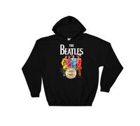 (XX-Large, Black) Band The Beatles Poster Black Men Women Unisex Hooded Sweatshirt Hoodie