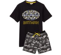 (XX-Large) DC Comics Batman Short Sleeve Short Leg Pyjama Set (Mens Black)