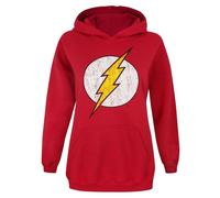 Vanilla Underground Dc Comics Womens Red Distressed Logo Hoodie (Xx-Large)