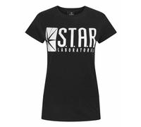 (XX-Large) DC Comics The Flash Short Sleeved T-Shirt (Womens Black)