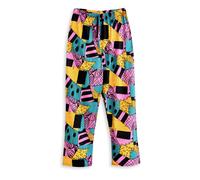 The Nightmare Before Christmas Mens Lounge Pants | Adults Multicoloured Wide Leg Bottoms with Sally Patchwork All Over Print | Graphic Print Casual Wear | Classic Tim Burtons Movie Merchandise Gift