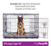 (XX-Large) Foldable Dog Crate with Grooming mitt - 5 sizes