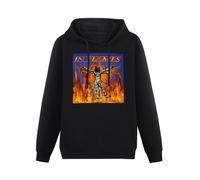 (XX-Large) In Flames Clayman Men's Hooded with Pocket For Men Crew Neck