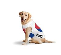 XX-Large Large Pet Pure Cotton Vest - Summer T-Shirts for Medium Dogs, Flag of Republic of Korea Print Breathable & Soft Tank Top