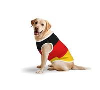 XX-Large Large Pet Pure Cotton Vest - Summer T-Shirts for Medium Dogs, German Flag Print Breathable & Soft Tank Top