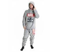 (XX-Large) Marvel Long Sleeve Long Leg Pyjama Set (Mens Grey)