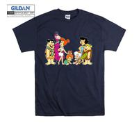 (XX-Large, Navy) The Flintstones Cartoons Characters Men Women Unisex Top T Shirt T-Shirt Tshirt