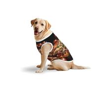 XX-Large Pets Cotton Vest - Soft Lightweight T-Shirts,Tantalizing Sausage Pizza Print Sleeveless Tank Top Clothes for Medium Large Dogs