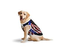 XX-Large Pets Cotton Vest - Soft Lightweight T-Shirts,USA Flag Patriotic Eagle Print Sleeveless Tank Top Clothes for Medium Large Dogs