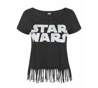 Star Wars Logo Women's Fringe Top Black