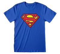 (XX-Large) Superman 'Blue Logo' (Blue) T-Shirt