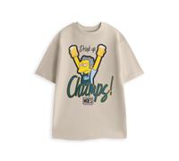 (XX-Large) The Simpsons Short Sleeved T-Shirt (Mens Beige)