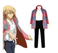 (XX-Large) Wizard Howl Cosplay Costume - Steampunk Blue Cape Outfit with Silver Accessories