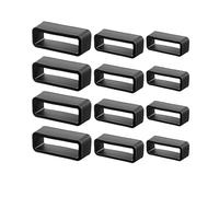 xx-uv 12 Pack Silicone Watch Strap Keepers | 18mm, 20mm & 22mm Replacement Loops | Soft Watch Band Fastener Ring & Retainer for Smartwatches, Sports Bands & Classic Straps