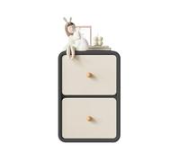 XXAD553TY Bedside Table Black Wooden Nightstand Small Ultra Narrow Side Clip Organizer Storage Cabinet Beige Nightstands(XS)