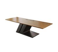 XXAD553TY Home Modern Executive Office Desk with Ash Wood Tabletop and Creative Metal Base, Large PC Workstation Writing Table Office(M)