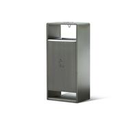 XXAD553TY Patio 55L Indoor/Outdoor Trash Can Square Metal with Side Throw, Modern Home Commercial with Ashtray Backyard