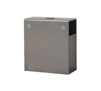 XXAD553TY Patio Double Bin Rubbish Indoor Outside Stainless Steel with Ashtray Garbage Can Backyard