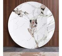 Xxbbyubo Large Sintered Stone Turntable 36in 40in Dining Table Round Serving Tray 28" 32" Marble Rotating Lazy Susan for Easy to Share All Food(White-Black,90 * 90cm)