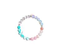 XXCLW 1pc/women's Healing Energy Bracelet With A Variety Of Natural Stones, Opal, Ocean Stone, Pink Quartz, Moonstone