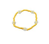 XXCLW Cute Daisy Flower Beaded Bracelet For Women Fashion Bohemian Colorful Lovely Charm Stretch Bangle Party Gift Jewelry(2)