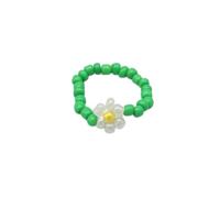 XXCLW Cute Daisy Flower Beaded Bracelet For Women Fashion Bohemian Colorful Lovely Charm Stretch Bangle Party Gift Jewelry(Ring 07)